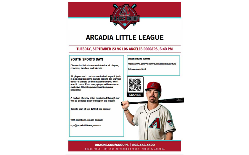 Youth Sports Night 9/23 VS Dodgers