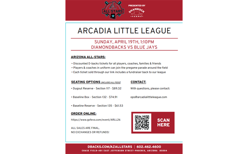 Sunday April, 19 DBACKS V Blue Jays