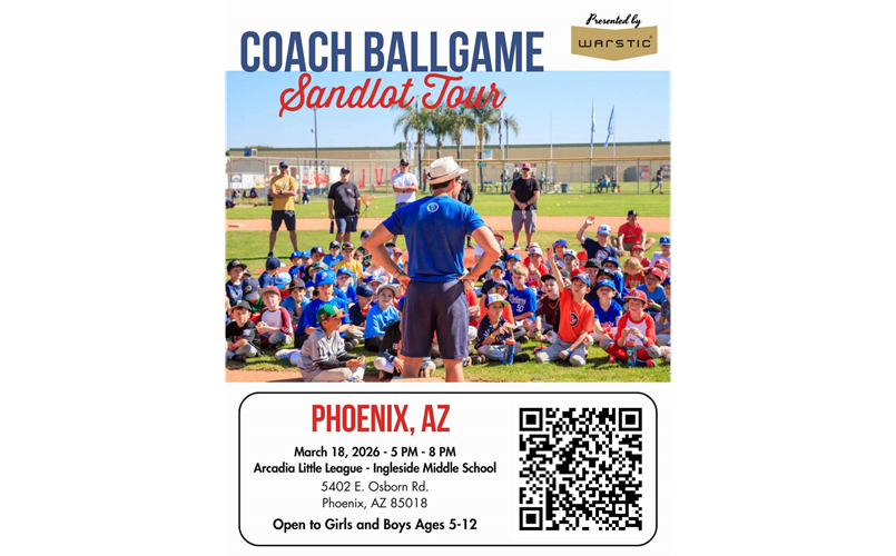 Coach Ballgame is Coming to Arcadia LL